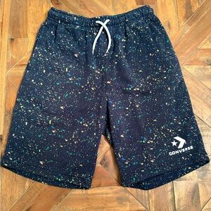 Large Converse Navy Multicolor Speckled Athletic Shorts
